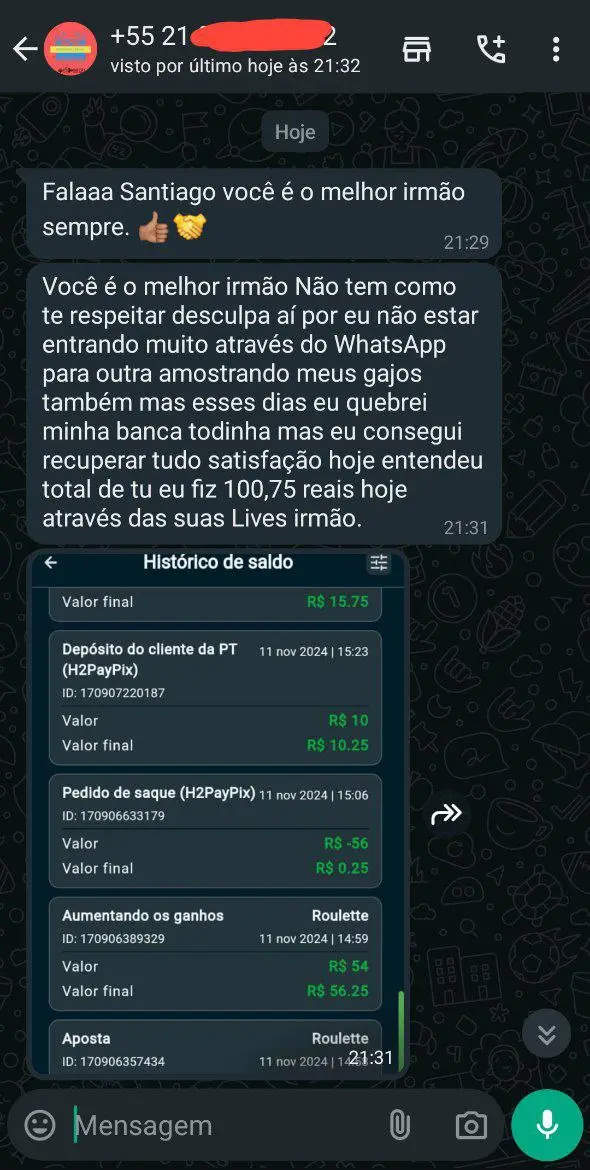 Depoimento de Rafael sobre estratégias avançadas de roleta